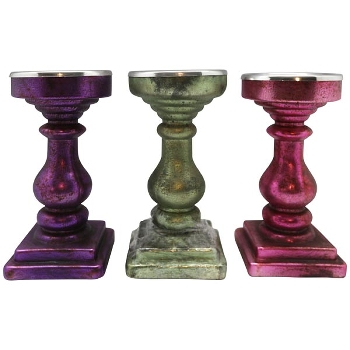 Kerzenhalter Vitreous, Glas, 11,5x11,5x23 cm