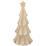Tannenbaum SAMT, hellbraun, Kunststoff, 13x13x29 cm
