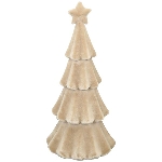 Tannenbaum SAMT, hellbraun, Kunststoff, 16x16x39 cm