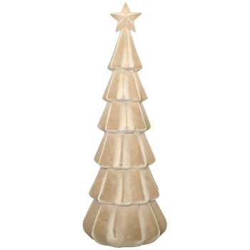 Tannenbaum SAMT, hellbraun, Kunststoff, 26x26x76 cm