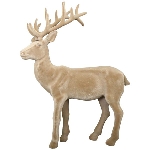 Rentier SAMT, hellbraun, Kunststoff, 45x13,5x75 cm