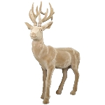 Rentier SAMT, hellbraun, Kunststoff, 45x13,5x75 cm