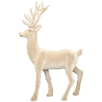 Rentier SAMT, hellbraun, Kunststoff, 33x8,5x46 cm