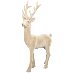 Rentier SAMT, hellbraun, Kunststoff, 33x8,5x46 cm