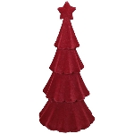 Tannenbaum SAMT, rot, Kunststoff, 13x13x29 cm