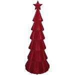 Tannenbaum SAMT, rot, Kunststoff, 26x26x76 cm
