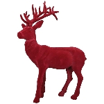 Rentier SAMT, rot, Kunststoff, 45x13,5x75 cm