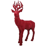 Rentier SAMT, rot, Kunststoff, 45x13,5x75 cm