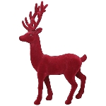 Rentier SAMT, rot, Kunststoff, 26x7x37 cm