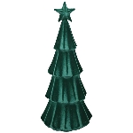 Tannenbaum SAMT, grün, Kunststoff, 13x13x29 cm
