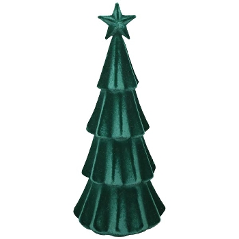 Tannenbaum SAMT, grün, Kunststoff, 16x16x39 cm