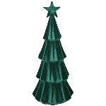 Tannenbaum SAMT, grün, Kunststoff, 16x16x39 cm