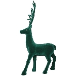 Rentier SAMT, grün, Kunststoff, 37x12x74 cm