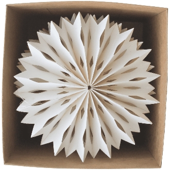 Hänger PaperART, weiß, Papier, 15x15 cm