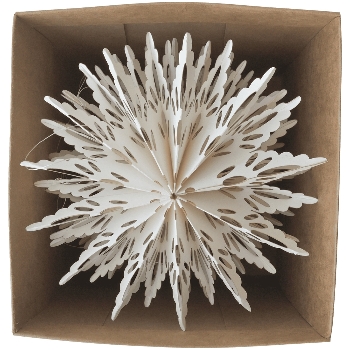 Hänger PaperART, weiß, Papier, 15x15 cm