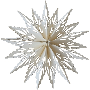 Hänger PaperART, weiß, Papier, 10 cm