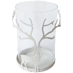 Windlicht Dazz, Glas/metall, 10,5x10,5x15 cm