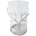 Windlicht Dazz, Glas/metall, 12,5x12,5x20 cm