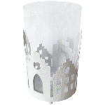 Windlicht Dazz, Glas/metall, 12,5x12,5x21 cm