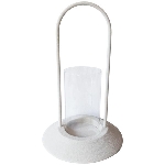 Windlicht Dazz, Metall/Glas, 23x23x38 cm