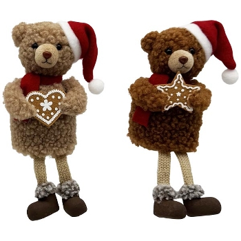 Teddybär Lanky, Polyester/Stoff, 18 cm