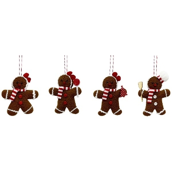 GingerbreadmanHänger Lanky, Polyester/Stoff, 10 cm